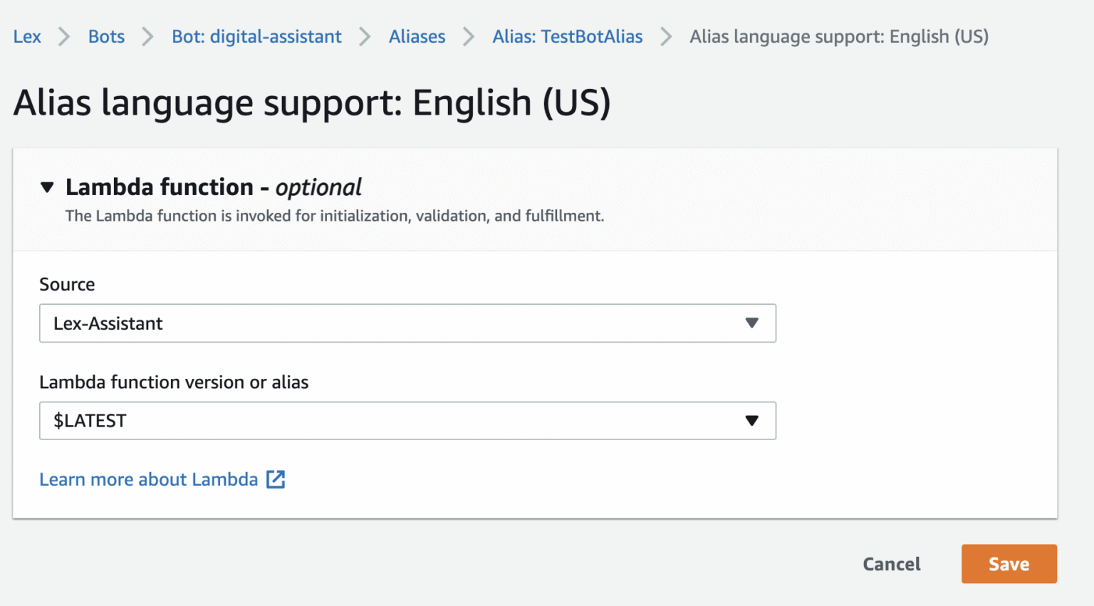 AWS Lex-based Digital Cloud Assistant Chatbot
